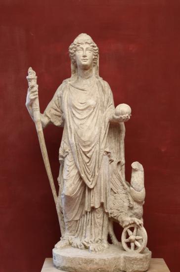 Nemesis szobra a helytartói palotából (Fotó: Komjáthy Péter ©  BTM – Aquincumi Múzeum )