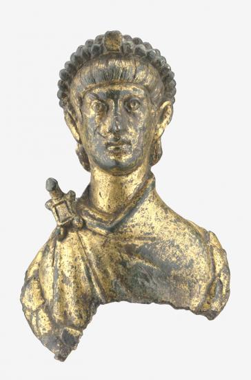 Gilded bronze bust of Valentinian II (Photo: © Hungarian National Museum)