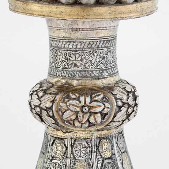 Oak branch and niello decoration on the neck of the ewer