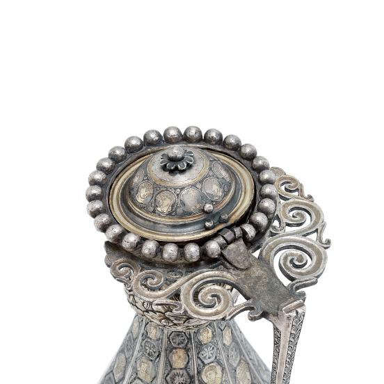 Top view of the ewer with openwork decoration