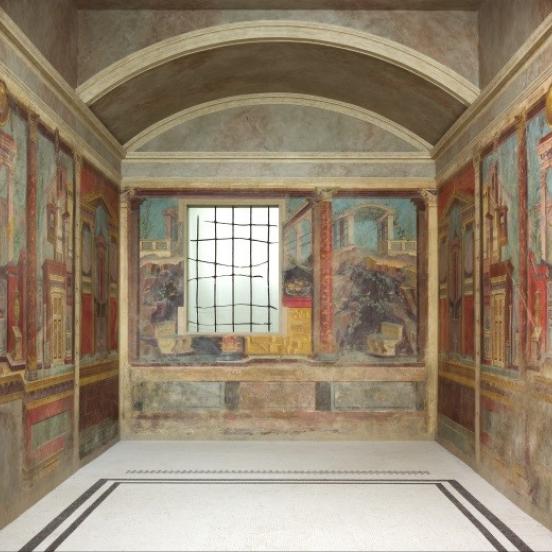 Cubiculum (bedroom) from the villa of P. Fannius Synistor at Boscoreale (50-40 B.C.). Metropolitan Museum, New York