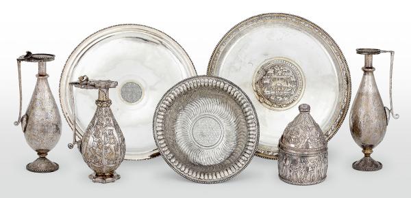 The silver vessels of the Seuso treasure repatriated to Hungary in 2014
