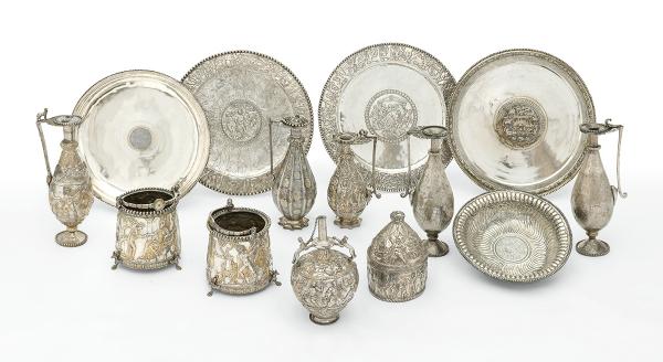 The 14 known silver vessels of the Seuso treasure