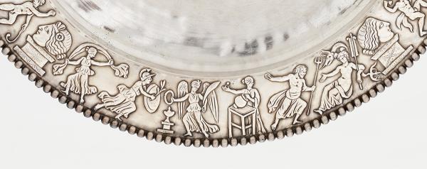 Representation of an emblematic story in ancient Greek mythology on the Achilles platter – the contest between Athena and Poseidon for Attica