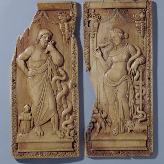 Ivory diptych with the figures of Asclepius and Hygieia from the former Fejérváry-Pulszky collection (Photo: © Courtesy of National Museums Liverpool, World Museum)