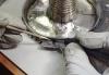 Cleaning Geometric Ewer A under the rim